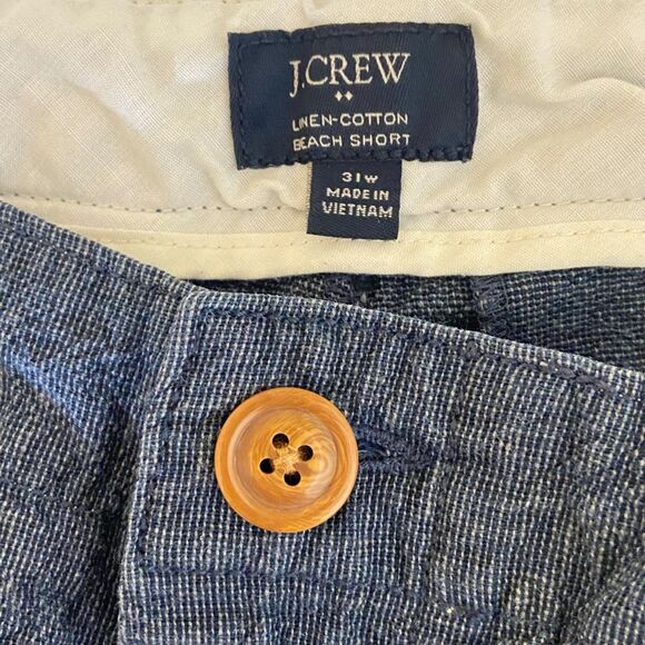 J. Crew - Linen/Cotton Beach Shorts - size 31 - Picture 4 of 6